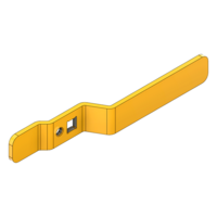 50-100-0 MODULAR SOLUTIONS HANDLE PART<br>EGRESS SAFETY HANDLE WITH INTEGRATED CAM LATCH (-5 OFFSET)